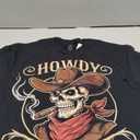 Funny Skull Howdy Putos Spanish Slang, Western Cowboy Skull T-Shirt, Large 