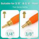 2 x 2Pcs All Metal Replacement Sprayer Wand,1/4" & 3/8" Brass Barb Sprayer Wand Replacement, Stainless Steel Sprayer Wand with Shut off Valve & 2 Hose Clamps (2Pcs 29 Inches Sprayer Wand)