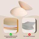URSMART Round Bra Inserts Pads, Removable and Washable Bra Cups Inserts for Bikinis Top Swimsuit Sport Bra (Beige)