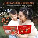 Cali's Books Rock Music Books for Toddlers 1-3 - Singing Button Sound Board Book for 2 Year Old Children, Musical Toddler Rock Songs Toys, 18 Month Interactive Learning Toy, USB-C Rechargeable