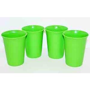 Plastic Tableware Green, 4 Pack