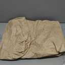 Smiry Round Picnic Tablecloth, Waterproof Elastic Fitted Table Covers for 45" - 56" Tables, Wipeable Flannel Backed Vinyl Tablecloths for Camping, Indoor, Outdoor, Beige