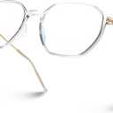 VISOONE Lightweight TR90 Blue Light Blocking Glasses Frame with Anti Glare Eye Protection for Women and Men RANE (Cystal)