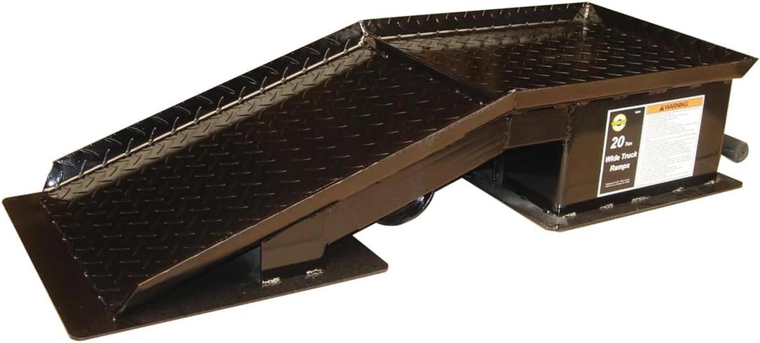 Omega 93201 Black Wide Truck Ramp - 20 Ton Capacity