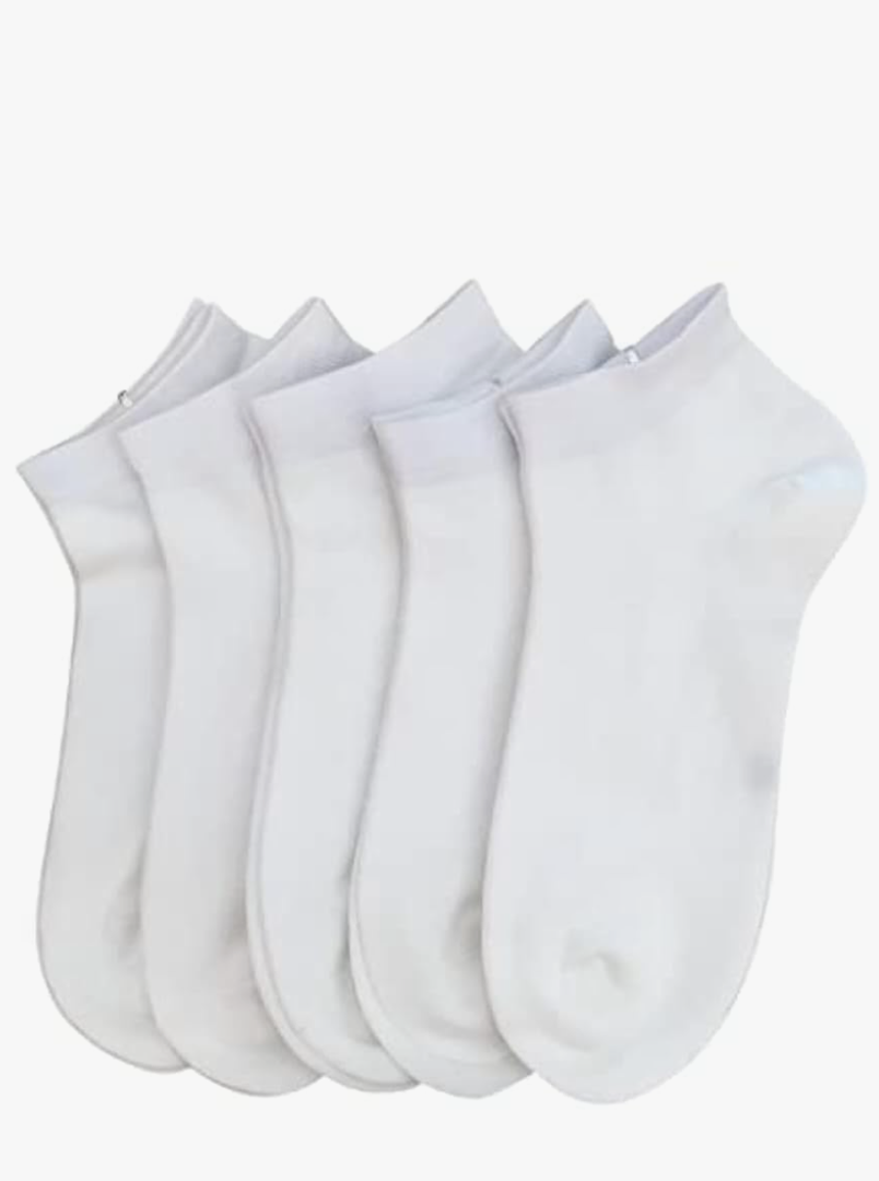 SERISIMPLE Women Viscose Bamboo Ankle Socks Low Cut Thin Sock Lightweight Pastal Color Soft Sock 5 Pairs, Size Large
