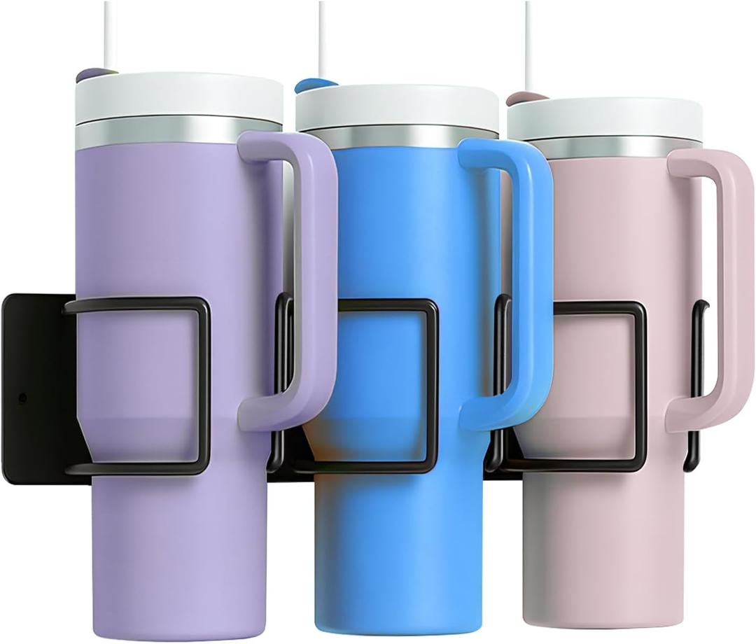Magnetic Stanley Cup Holder for Fridge, Tumbler Cup Holder with Lid Organizer for Stanley 40 oz Water Bottle Storage Organizer for Stanley Cup Accessories (1 PCS)