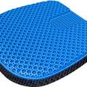 Large Gel Seat Cushion for Long Sitting(18"x16.9") with Non-Slip Cover,(Super Large & Thick),Soft & Breathable,Gel Chair Cushion for Wheelchair,Car,Desk,Home,Hip Pain,Office Chair