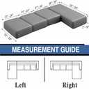 Stretch Couch Covers for L-Shaped Couch Cover & Sectionals with 3 seat Cushion Covers,Floral Print L Shaped Sofa Slipcovers,Washable Soft Wear-Resistant Sofa Protector for Pets