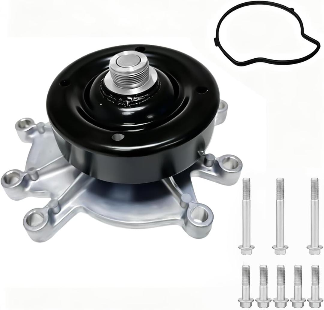 Water Pump AW7163 with Gasket & Mounting Bolts for Jeep Liberty, Grand Cherokee, Dodge Dakota, Ram 1500, Chrysler Aspen 3.7L V6, 4.7L V8 Engine OE Replacement, High Performance, Durable