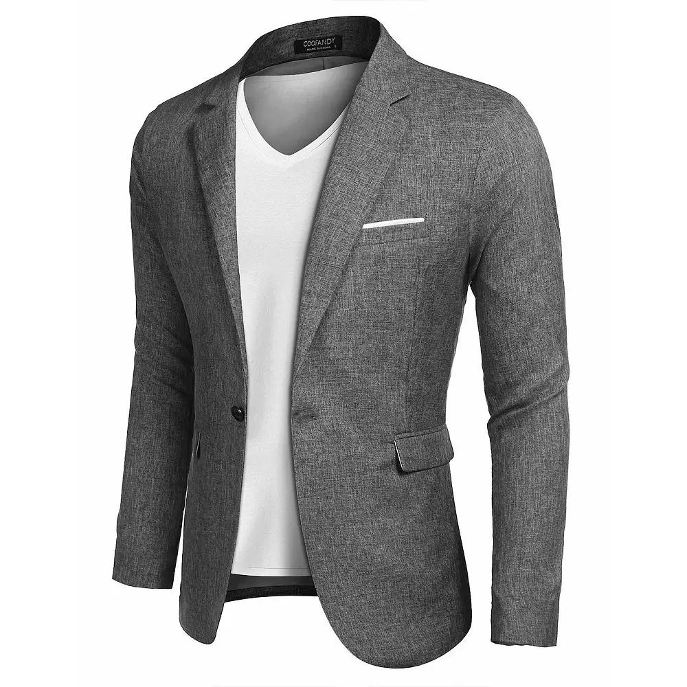 COOFANDY Men's Blazer Casual Sport Coats Slim Fit One Button Suit Jacket Lightweight Sports Jacket (Medium)