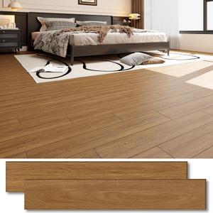 54 Sq.Ft. Peel and Stick Vinyl Floor Tiles 36" x 6" Wood Look Planks, 36 Pack Waterproof Self-Adhesive Flooring Tiles, DIY for Renter, Kitchen, Living Room, RV, Burlywood