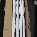 KASARO 3D Faux Stone Wall Panels, 4 PCS PU Wainscoting Panel - Cement Texture Thicker Design for Interior Wall Decor, Home & Office Accent Wall, Easy Install, 43.3" x 23.6" (White)