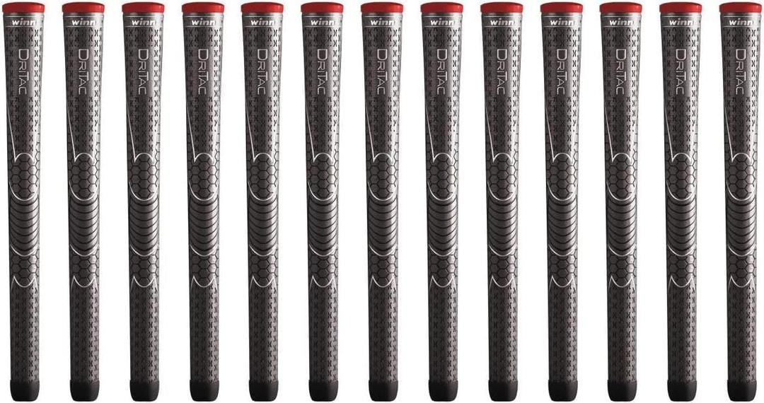 Winn Dri-Tac Golf Grip Bundle 13-Piece Set Non-Slip, All-Weather Performance Soft, Cushioned Feel for Comfort & Shock Absorption Durable WinnDry Polymer Midsize