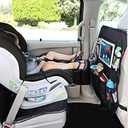 Leo and Ella Car Seat Protector for Child Car Seat, General Use and Backseat Organizer with Tablet Holder, Durable & Waterproof, Child Mat