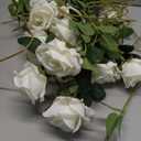 Hananona Artificial Roses in Bulk, Fake Silk White Roses Realistic Roses for Wedding Centerpieces Flower Arrangement Home Decor (100, White)