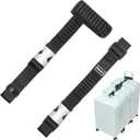 Vigorport Luggage Straps, Metal Luggage Connector Straps for Suitcases, Stretchable Add A Bag Adjustable Attachment Accessories Belts (Black, Medium)