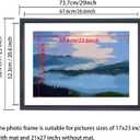 21x27 Picture Frame Black Solid Wood Poster Frame 17X23 with White Mat & Hanging Hardware Fits 21x27 or 17x23 photo frame (T23B2127W1723)