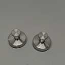 Bntuk Suction Cup Hooks for Shower, Removable Towel Hooks for Bathroom Window Glass Door Wall, Bath Robe Looafh Hook for Hanging - 2 Pack, Silver