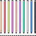 Stylus Pen for Touchscreen,2 in 1 High Precision and Sensitivity Stylus,Stylus Pen for iPad/iPhone/Android/Samsung Smartphone and Tablets,Compatible with Touch Screens(10 Colors Stylus) (Black/Silver/Red/Pink/DarkGreen/Blue/Purple)