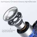 Boytond Ultra Open Ear Earbuds - Ergonomic Clip-On Earbuds, Bone Conduction Over-The-Ear Headphones with Waterproof Design and Secure Fit for Small Ears, Classic Black