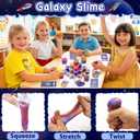 28 Pack Valentines Day Gifts for Kids, Valentines Galaxy Slime with Valentines Cards Kids Stress Relief Fidget Set Valentines Day Gifts for School Classroom Exchange Prize Party Favors Supplies