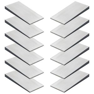 12 PCS Steel Flange Wedges, Metal Wedges Shims for Leveling, 4" x 2" Triangle Steel Wedge for Leveling, Welding & Metal Lathe Alignment