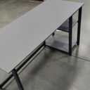  Computer Home Office Desk With Storage Shelves On Left