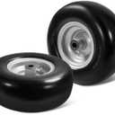 LTNICER (2-Pack) 11x4.00-5" Lawn Mower Flat Free Tires - Front Zero-Turn Smooth Tires for Zero-Turn Mowers, Garden Tractors, Wheelbarrows & More