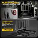 Fit for Jeep Door Storage with Front Hard Top Storage, Upgraded Heavy Duty Easy to Assemble Door Storage Cart fit for 1987-2026 Jeep Wrangler JK JL TJ YJ Gladiator JT 2/4 Doors