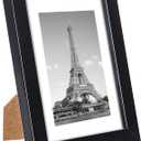 10 x upsimples 5x7 Picture Frame Set of 10, Display Pictures 4x6 with Mat or 5x7 Without, Multi Photo Frames Collage for Wall or Tabletop Display, Black