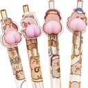 4 Pcs Cute Retractable Pens Cartoon Capybara Pen 0.5mm Black Gel Ink Pens Funny Soft Grip Writing Pen for Women Men Office School Supplies (Capybara)