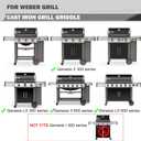 7599 Genesis II Griddle Replacement for Weber Genesis II E-310 E-335 S-335 E-610 GS4 Grill Parts Weber Genesis 2 300 600 Series LX E-340 S-340 E-640 Griddle Insert Flat Top Cooking Plates