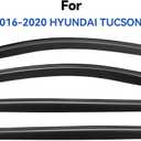 Window Visors Rain Guards for 2016 2017 2018 2019 2020 2021 Hyundai Tucson, Out-Channel Window Vent Wind Deflectors Visors Shades for 16 17 18 19 20 21 Tucson