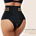 Avidlove Women's Shapewear Tummy Control Thong Mid Waist Lightweight Shaping Underwear Panty Girdle Body Shaper Brief (Black, M)