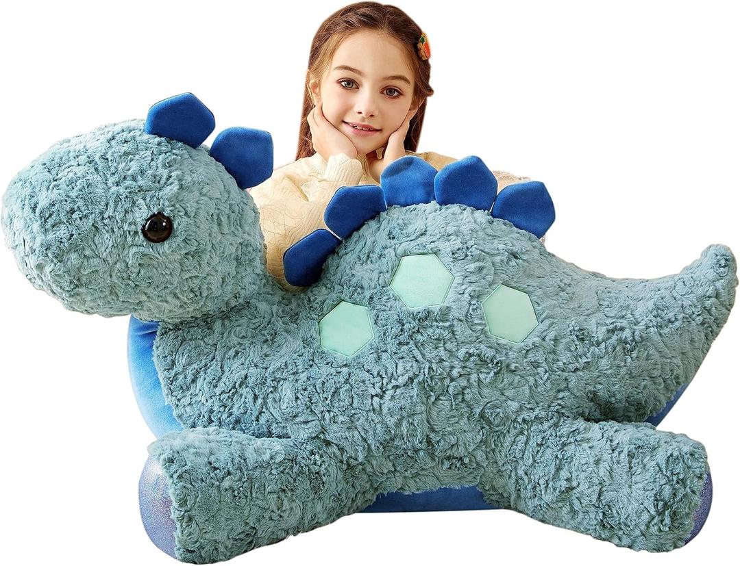 Giant Stegosaurus Stuffed Animal Plush Soft Toy,30" Large Dinosaur Toys Jumbo Cute Big Size Huge Plushy Fat Plushie,Birthday Gifts for Kid