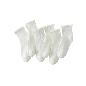 Hstyle 6 Pairs of Ruffle Socks Women, Cute Ruffle Ankle Socks