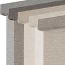 Persilux Light Filtering Roller Shades for Window Blinds,Cordless,Linen Fabric,Thermal Insulated Fabric UV Protection Shades for Home,Office,Bedroom,Door,Light Filtering-Light Brown,34 1/2" W X 72" H