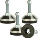 Heavy Duty Leg levelers Leveling Legs 2.36" Dia Base,Adjustable feet levelers M12 Thread, 1300 Lb Capacity,Capacity for Workbench, Machine, Cabinet (D60xM12x50,4 Pcs, Black)