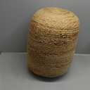 FRELISH DECOR Pedestal Pouf Ottoman Hand Braided 100% Jute Pouf Foot Stool |Foot Rest for Couch Living Room Bedroom - Extra seat for Patio (16" Diameter x 18" Height) - Natural Jute