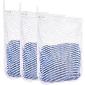 3 pcs Durable Honeycomb Mesh Laundry Bags for Delicates 12" x 15" (3 Medium)