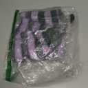 Womens Striped Leg Warmers & Arm Warmers Set  Knitted Y2K Goth Harajuku Style Accessories for Cosplay (Purple and Black)