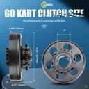 Centrifugal Clutch 1" Bore 14 Tooth Go Kart Mini Bike Clutch with #40/41/420 Chain, fits for Engines with Straight Shaft 2-6.5hp