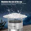 6Inch Chimney Cap,6/7/8/10 Inch Adjustable Stainless Steel Chimney Cap,304 Steel Round Rain Cover with Mesh Screen,Universal Cone Top Roof Cap for Wood/Oil Stove Vent,Weatherproof & Easy Installation