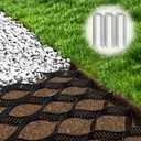 Gravel Grid 8.9x34 FT with 20Pcs Landscape Staples, 2'' Thick Geogrid Ground Grid 2200 lbs per Sq Ft Erosion Control Geo Grid for Driveway, Walkway, Horse Paddock, Patio, Parking Lot, Slope