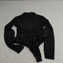 Avidlove Women Long Sleeve Bodysuit Turtle Neck Shapewear Body Suits Mesh One Piece Leotard Shirt Going Out Tops Fall Outfits (Medium, Black)