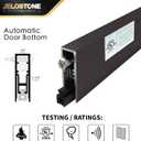 Commercial Automatic Door Bottom, Dark Bronze Anodized, 5/8‘’W x 36''L x 1-7/8‘’H, Aluminum Automatic Door Bottom, Surface Applied or Semi-Mortise, with Neoprene Insert, JS-4131RL