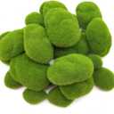YOOHUA 30PCS 3 Size Artificial Moss Rocks Decorative, Green Moss Balls,Moss Stones, Green Moss Covered Stones, Fake Moss Decor for Floral Arrangements, Fairy Gardens and Crafting