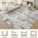 DMOYEST 10x12 Area Rug for Living Room Washable Abstract Indoor Carpet