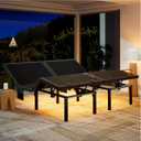 Marsail NS0 Split King Adjustable Bed Base - Smart Dual Motor Bed Frame with Wireless Remote, 3-Min Assembly, Zero Gravity & Anti-Snore Modes, Under Bed Lighting, 4 USB Ports