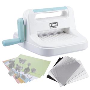 Manual Die Cutting Machine,6 inch Embossing Machine for Card Making Crafting (6 inch Blue)